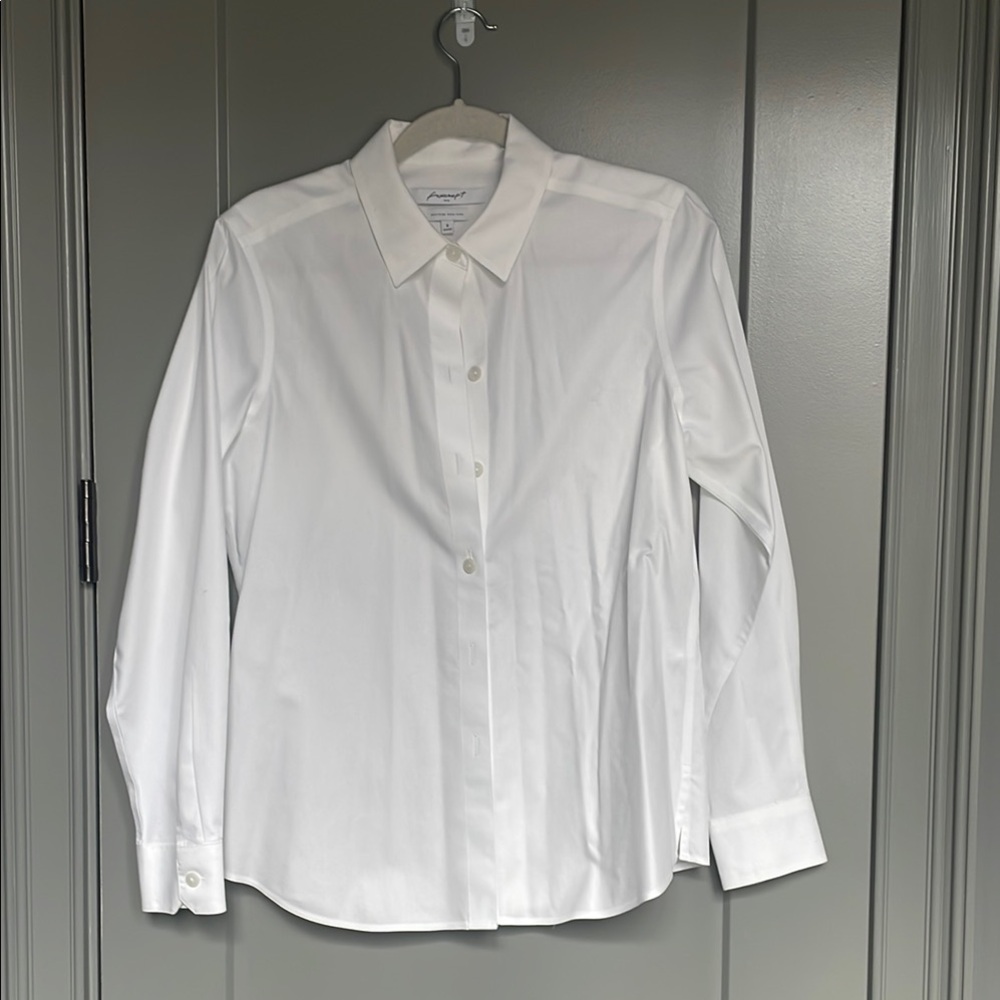 Foxcroft White Button-Up Shirt